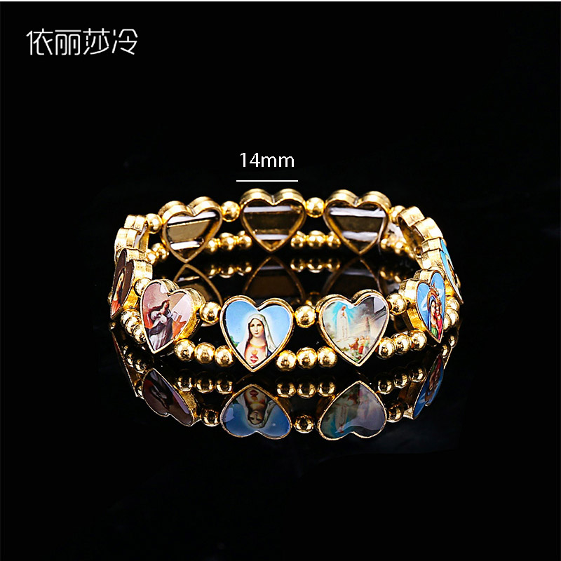 Women Fashion Icon - Bracciale con perline cattolica bracciale a