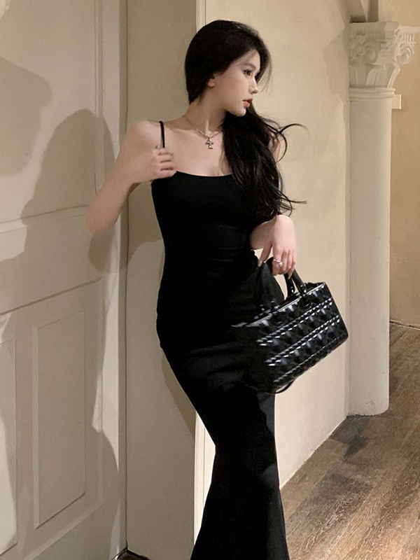 Women'S Young Fashion - Abito lungo a coda di pesce