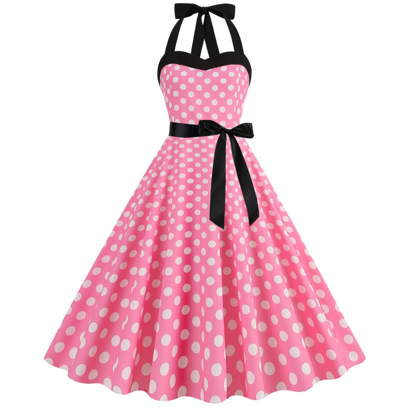 Women'S Fashion Of The 50S - Elegante Abito da Donna a Pois