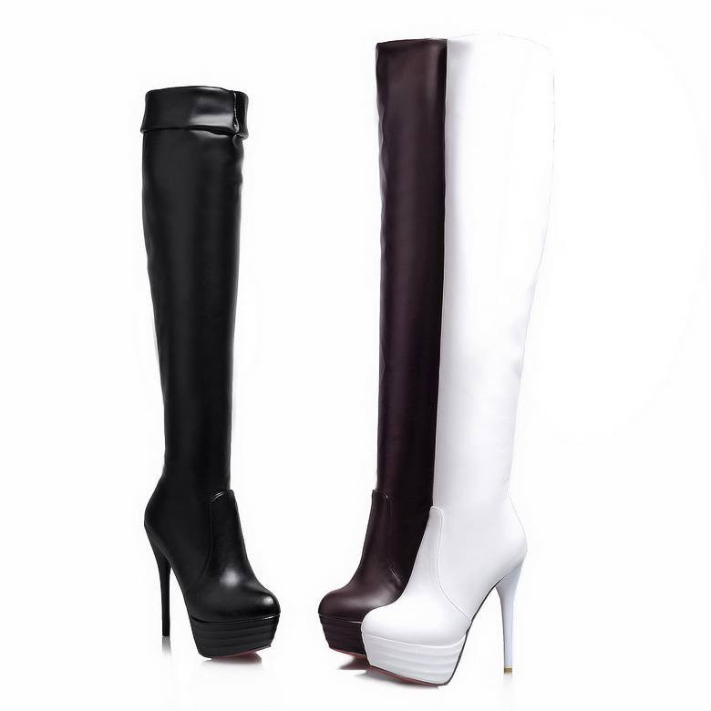 Women'S Fashion Riding Boots - SIMLOVEYO Stivali al ginocchio Piattaforma Scarpe