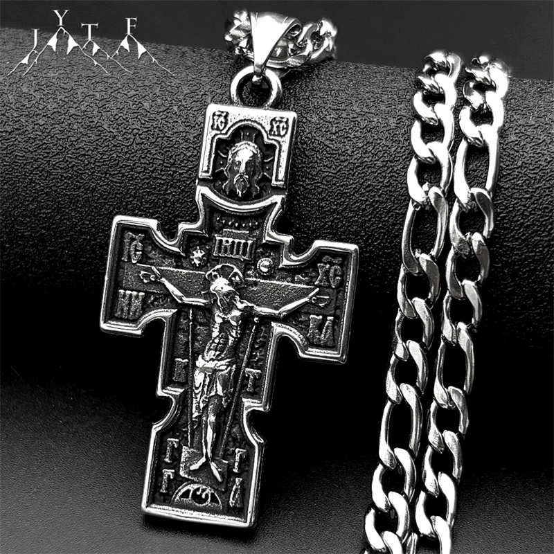 Women Fashion Icon - Collana con ciondolo crocifisso Gesù con