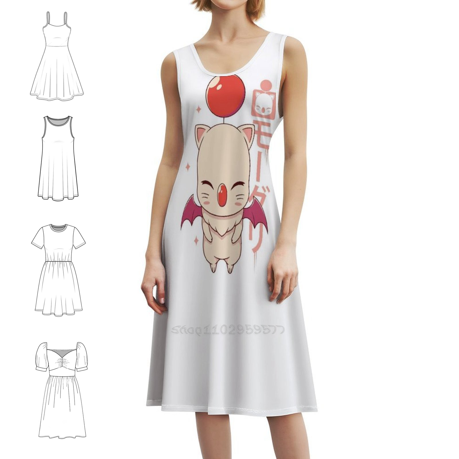 Women Fashion Gown - Moogle Kupo! Abito Boho Chic Abito