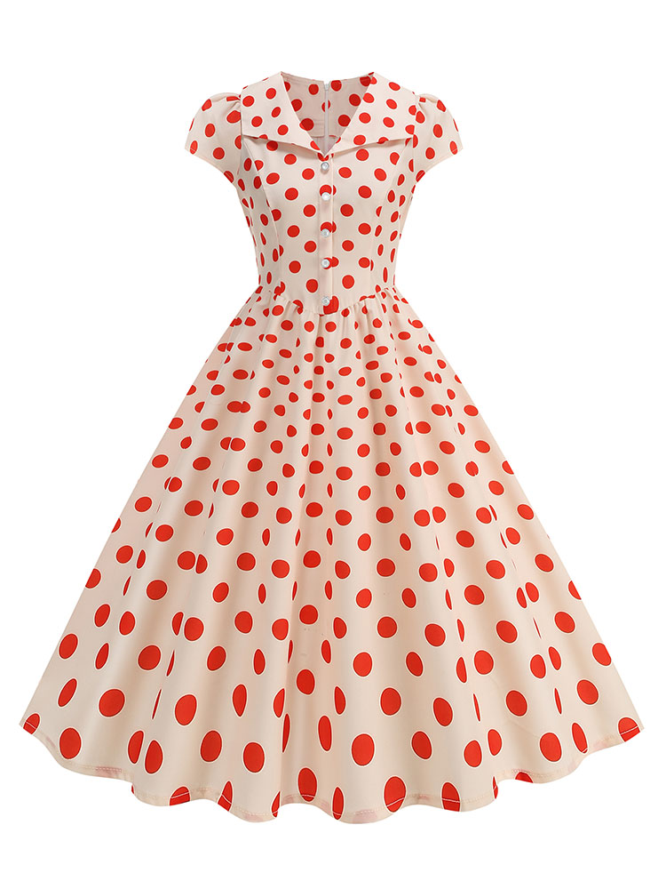 Women'S Fashion Of The 50S - Abito estivo da donna a pois,