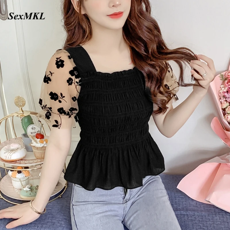 Corset Top Boned - Camicetta Estiva da Donna con Maniche