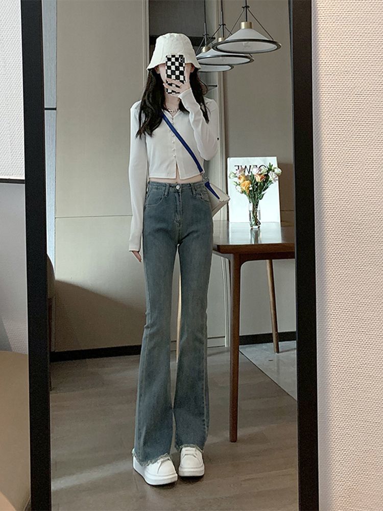 Women'S Fashion Utility Pants - Pantaloni jeans larghi da donna con