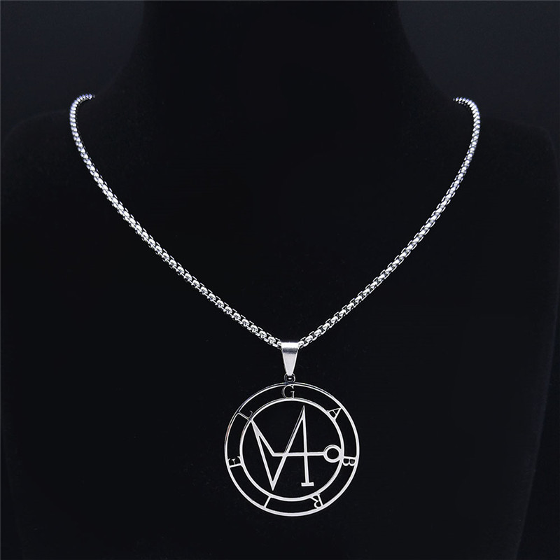 Women Fashion Icon - Collana in Acciaio Inossidabile con Sigillo