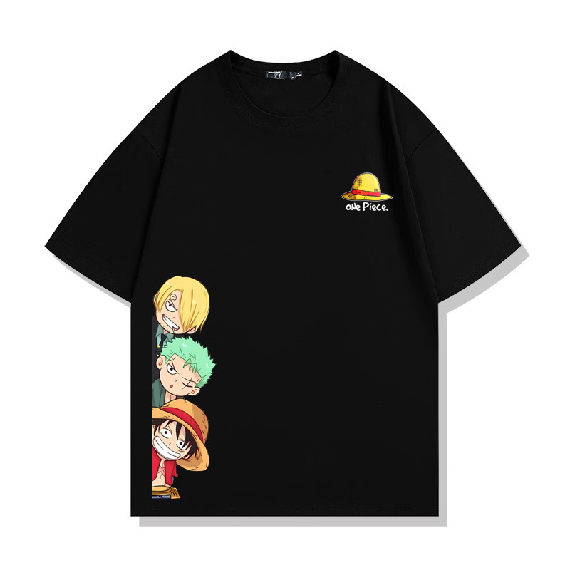 Straw Hat Summer - T-shirt unisex pirati con cappello di