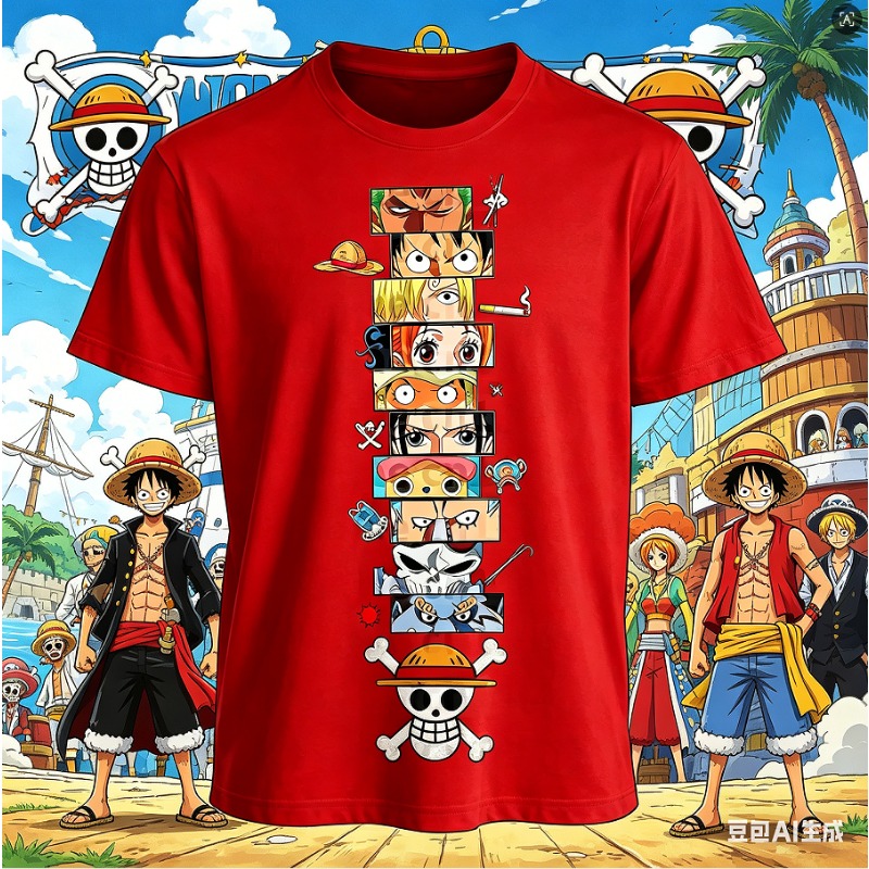 Straw Hat Summer - T-shirt vintage in cotone stampato estivo