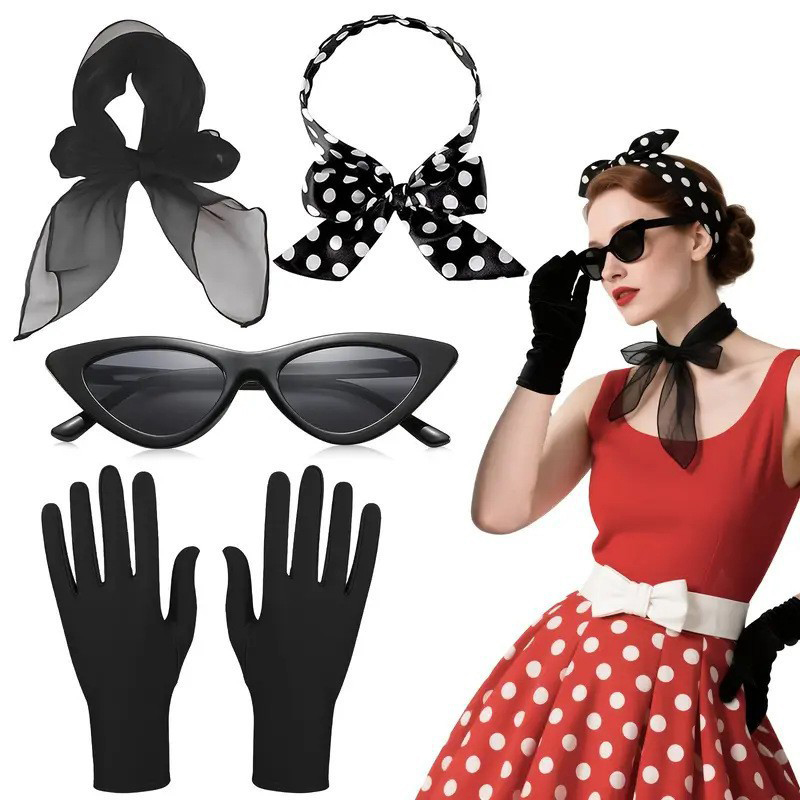 Women'S Fashion Of The 50S - Accessori per Costume Anni '50, Abito
