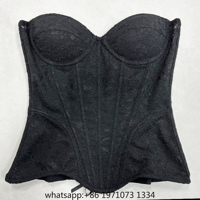 Corset Top Boned - Corsetto in pizzo da donna, bustier