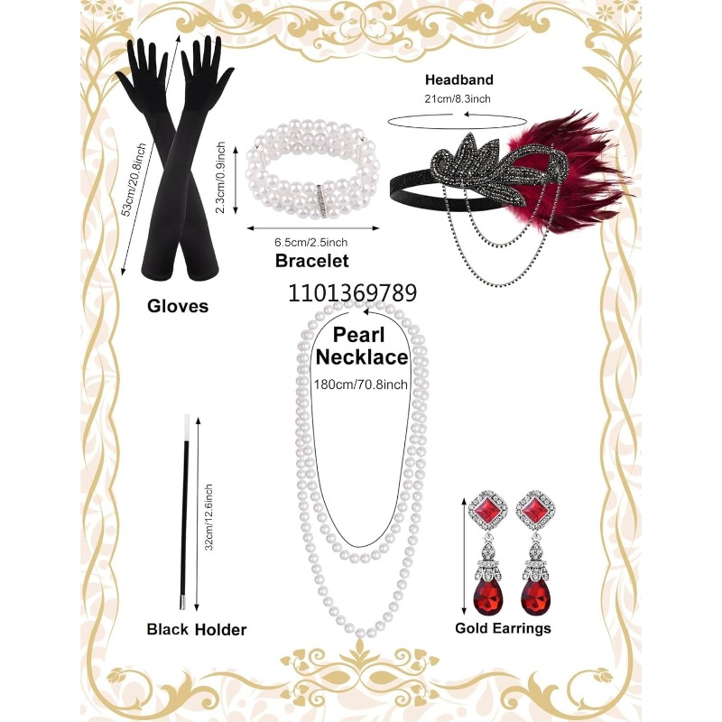 Set di 6 Accessori Anni '20 pe - Women'S Fashion Roaring 20S recensione e prezzo