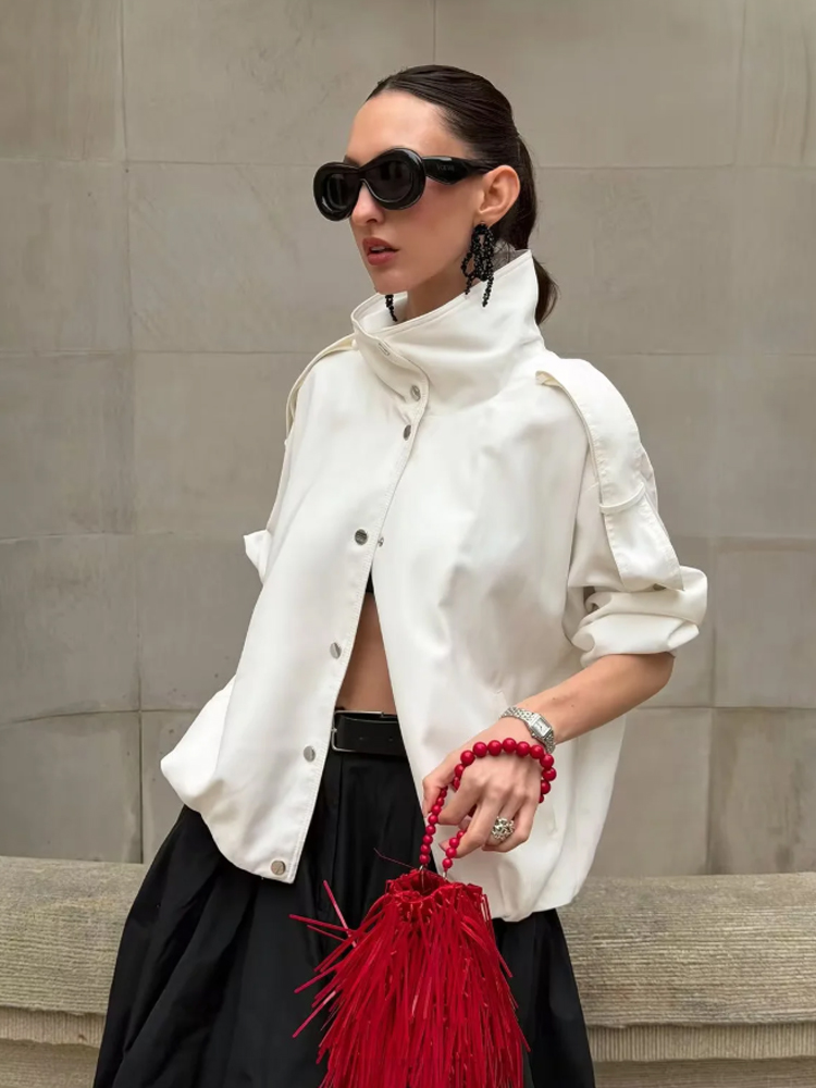 Giacca con Colletto Alto e Bot - Women'S Fashion Utility Jacket recensione e prezzo