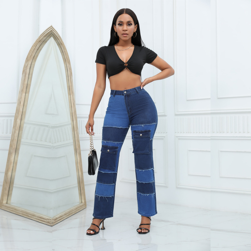 Jeans multitasche color block  - Women'S Fashion Utility Pants recensione e prezzo