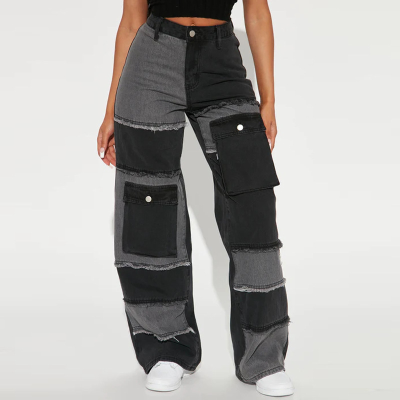 Jeans multitasche color block  - Women'S Fashion Utility Pants recensione e prezzo