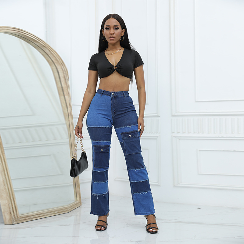 Jeans multitasche color block  - Women'S Fashion Utility Pants recensione e prezzo