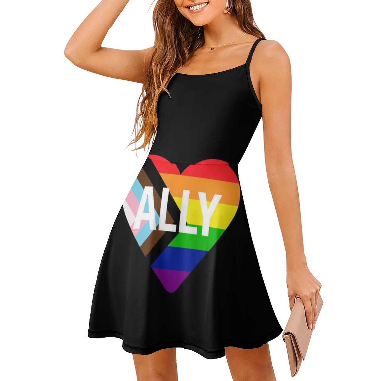 Progress Pride Flag Heart Ally - Women Fashion Gown recensione e prezzo