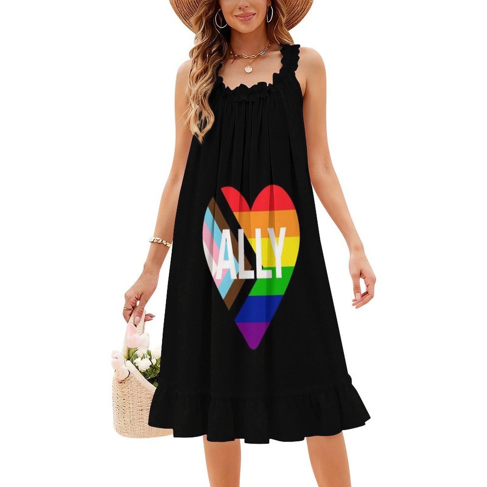 Progress Pride Flag Heart Ally - Women Fashion Gown recensione e prezzo