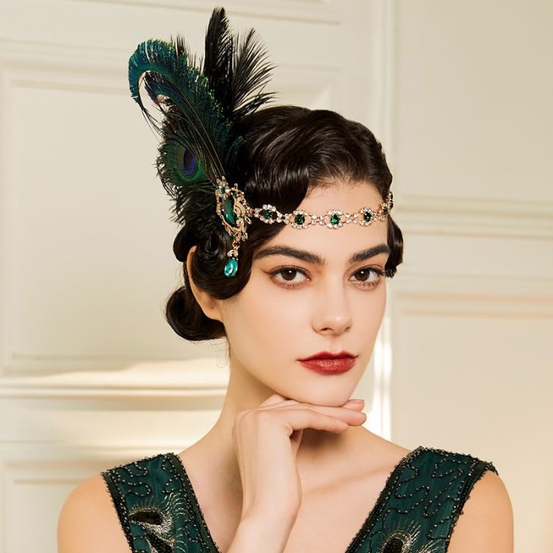 Fascia per capelli con piume d - Women'S Fashion Roaring 20S recensione e prezzo