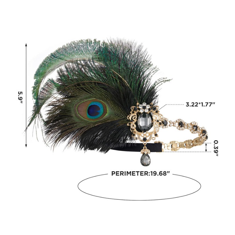 Fascia per capelli con piume d - Women'S Fashion Roaring 20S recensione e prezzo