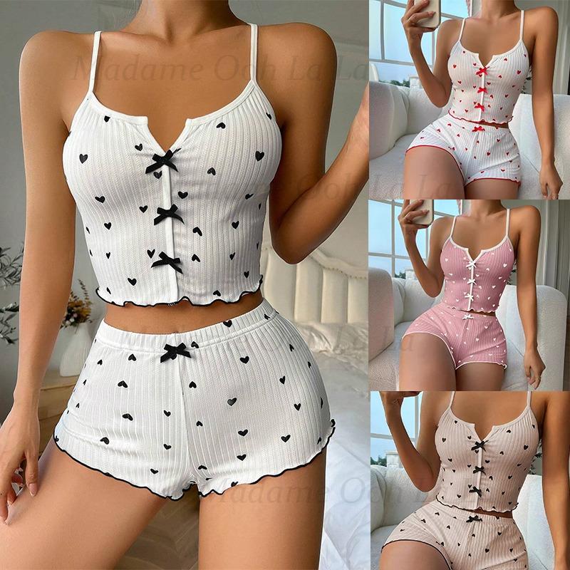 Set Pigiama Sexy con Stampa a  - V Neck Cami Top recensione e prezzo