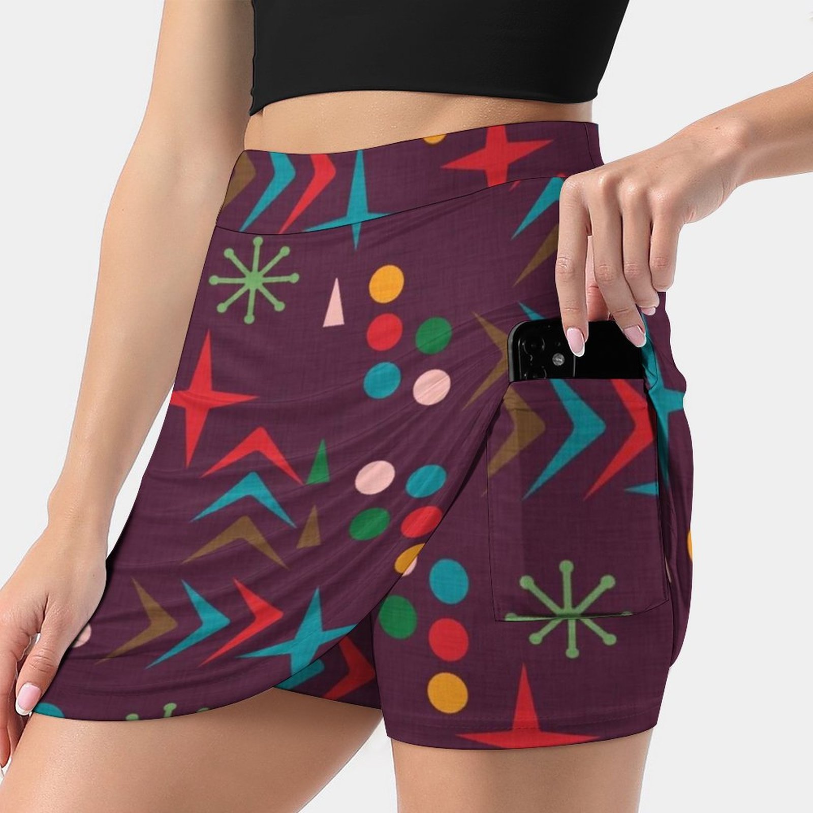 Motivo atomico viola metà seco - Women'S Fashion Of The 50S recensione e prezzo
