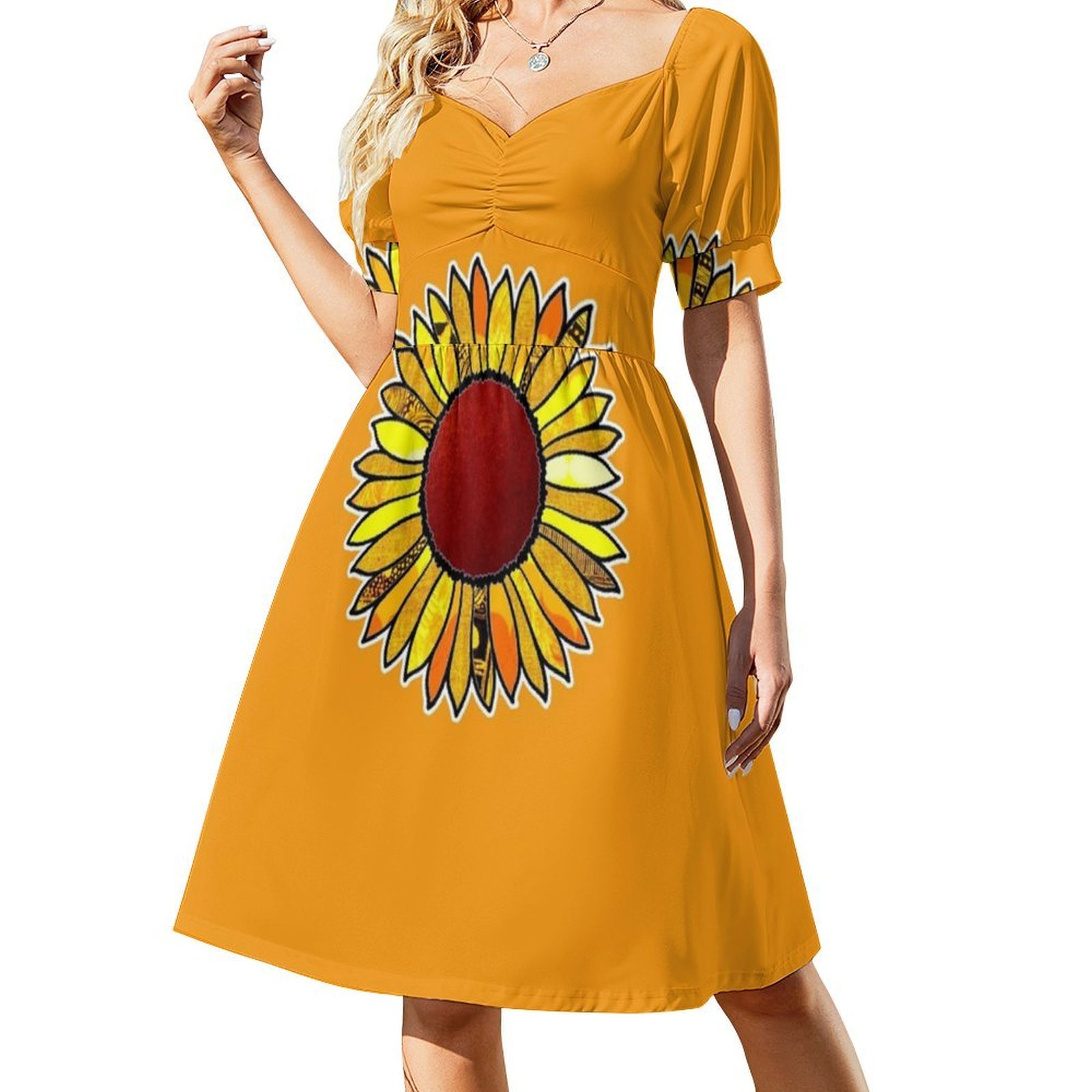 Abito Boho Chic retrò girasole - Women Fashion Gown recensione e prezzo