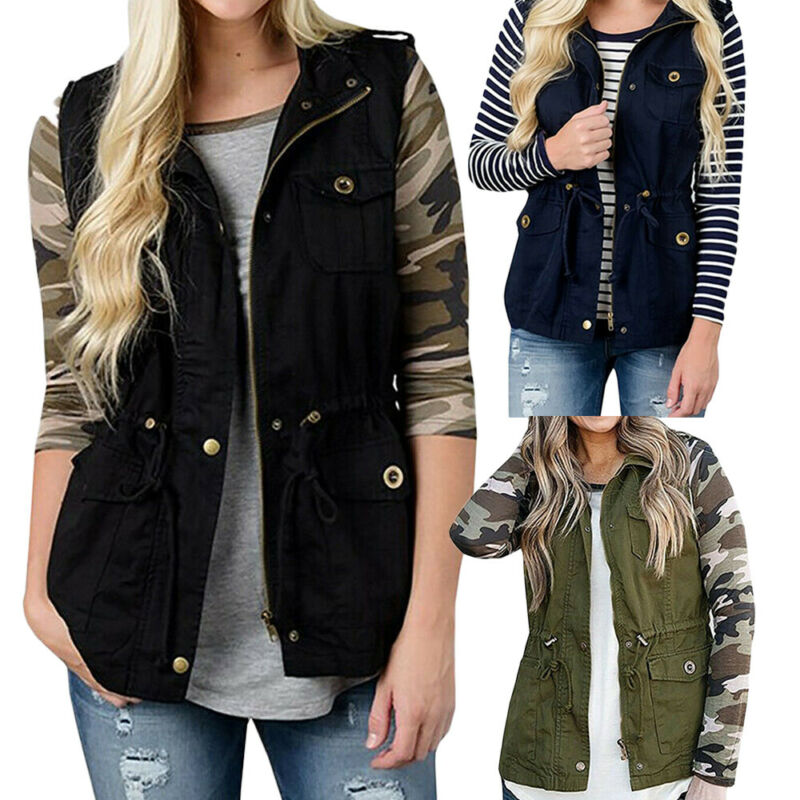 Moda donna gilet Olive Cargo U - Women'S Fashion Utility Jacket recensione e prezzo
