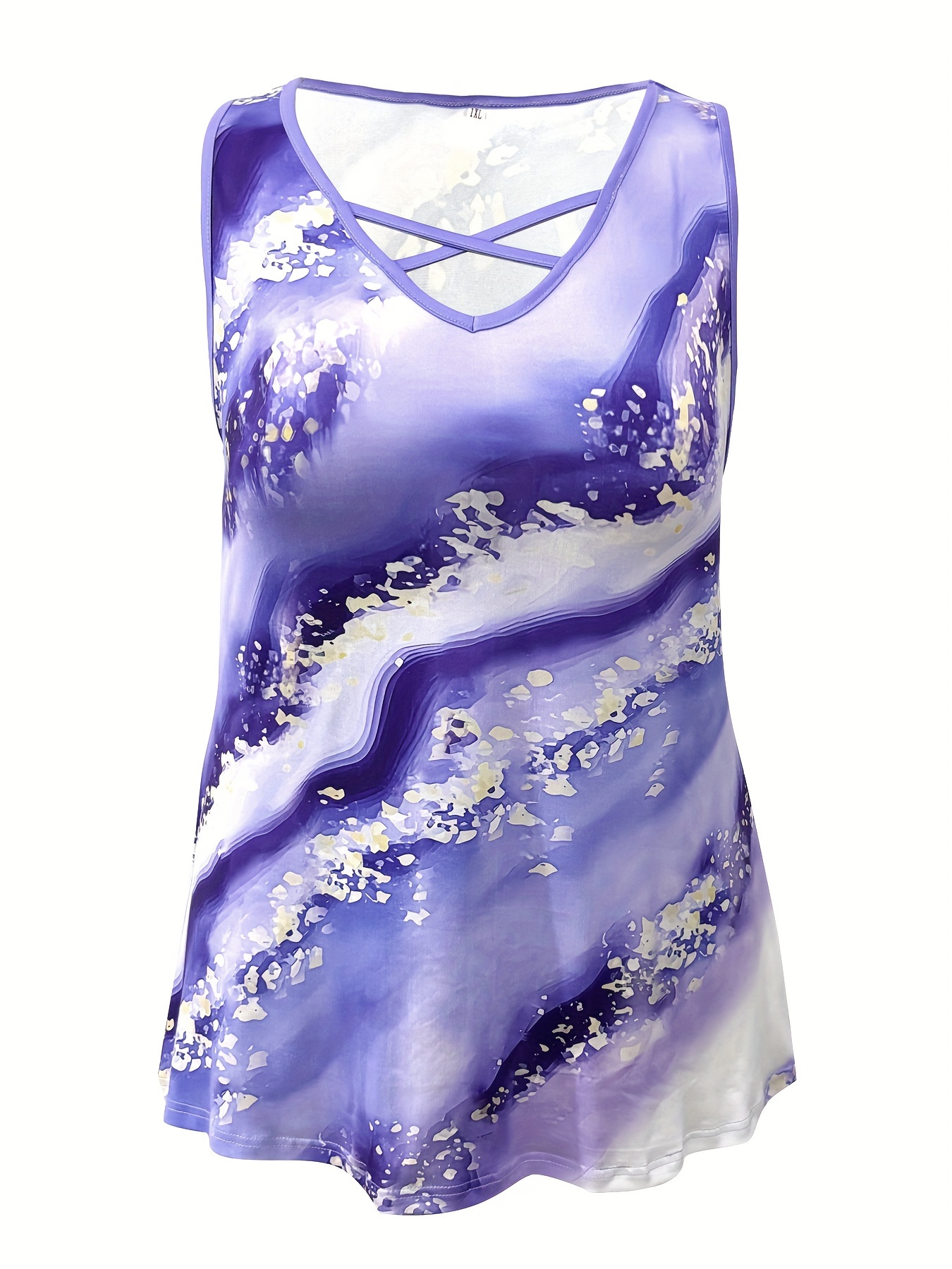 Canotta con stampa in marmo ta - V Neck Cami Top recensione e prezzo